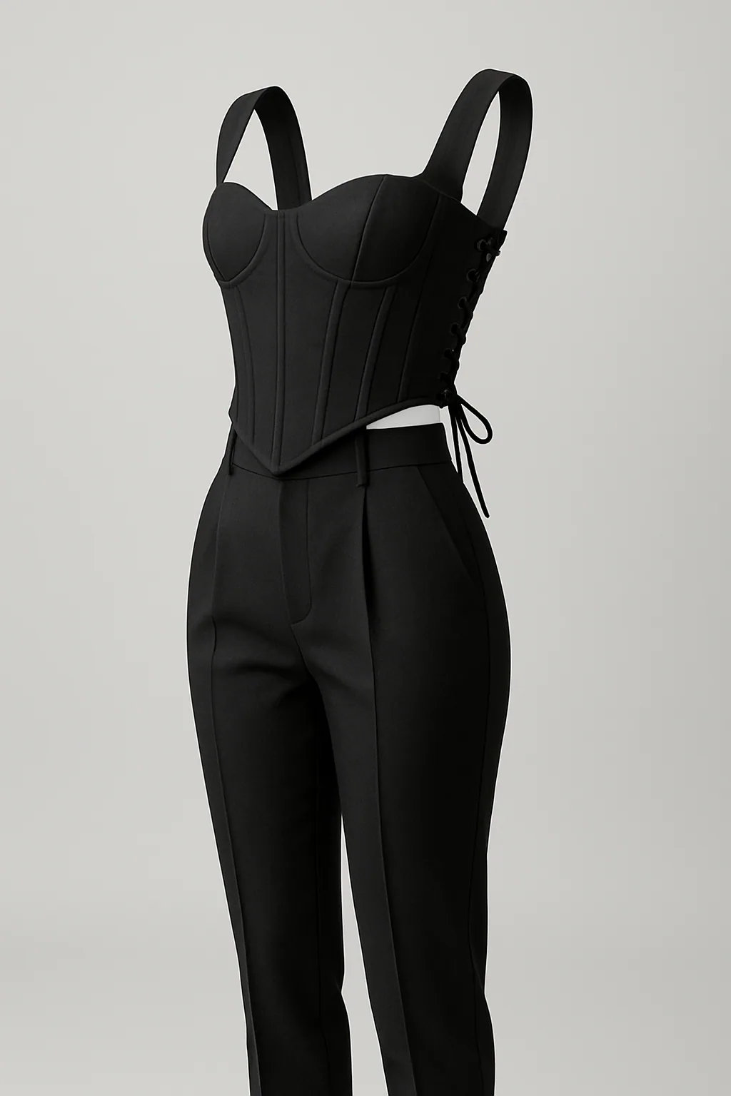 Hand-laced Maroon Corset overview