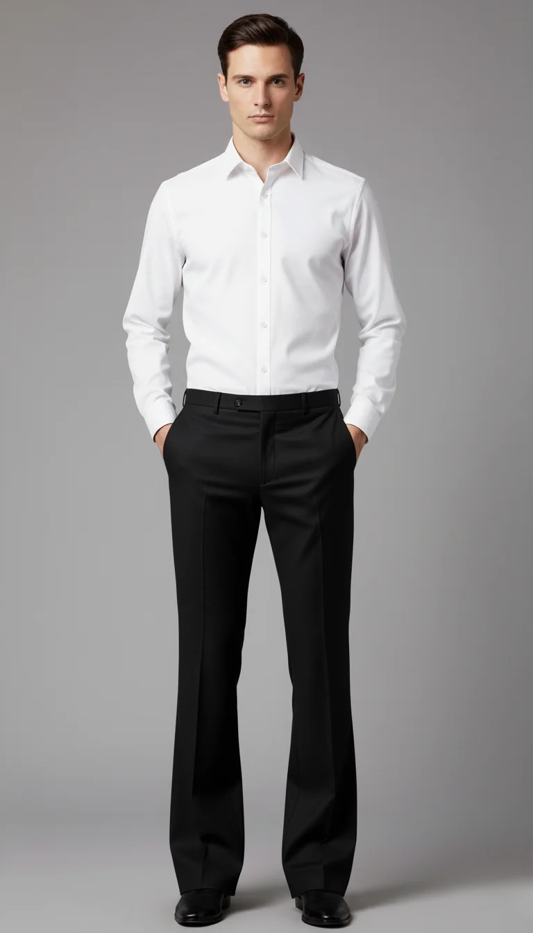Black Formal Bell Bottom Pants Overview