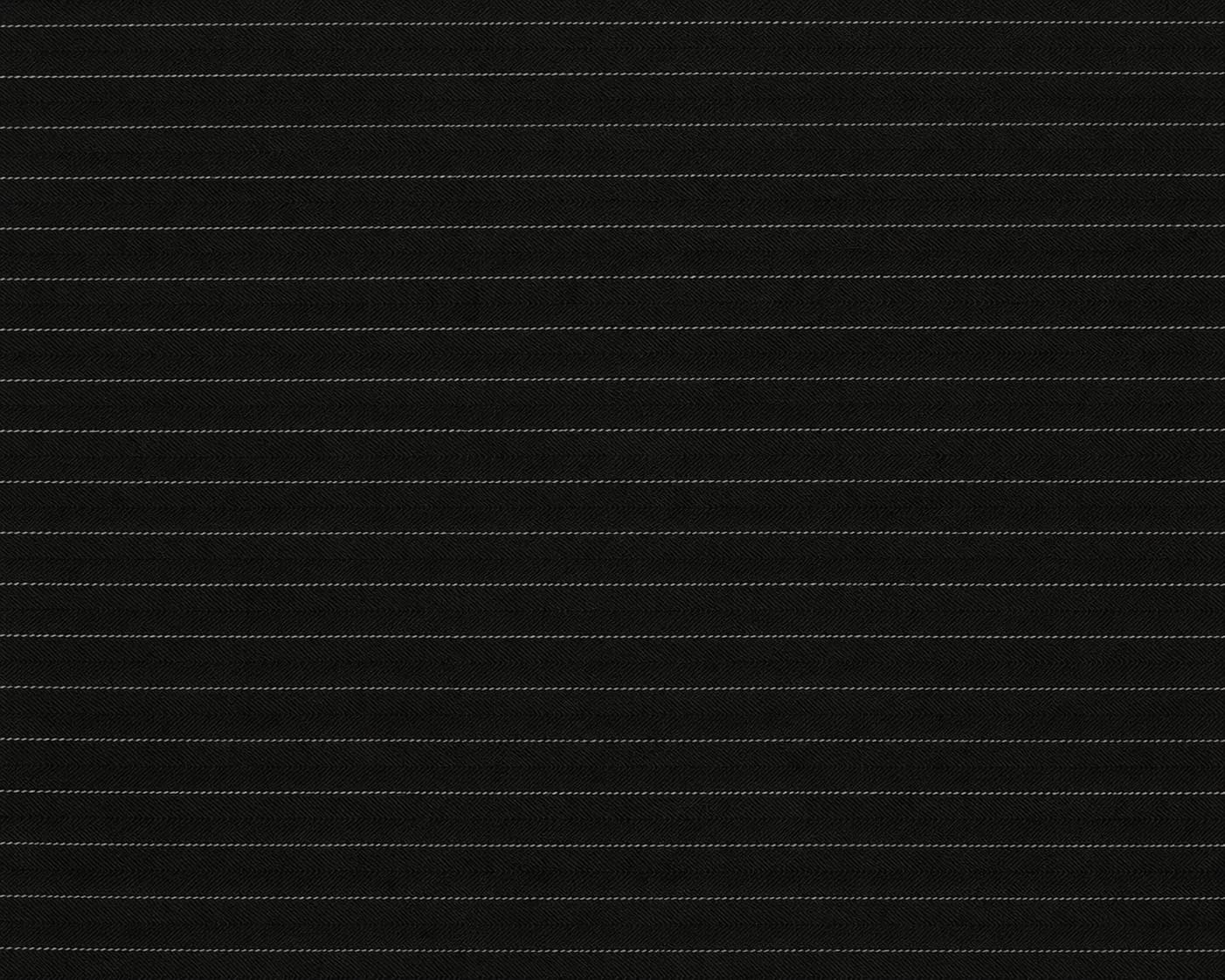 Black Pinstripe Herringbone Suiting Fabric Macro
