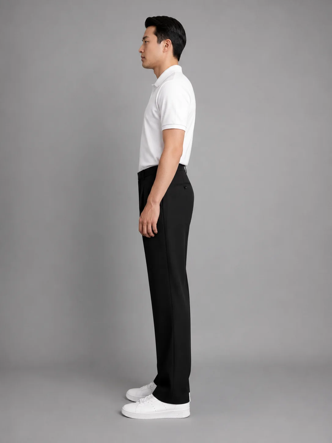 Black Regular Fit Formal Trousers Overview