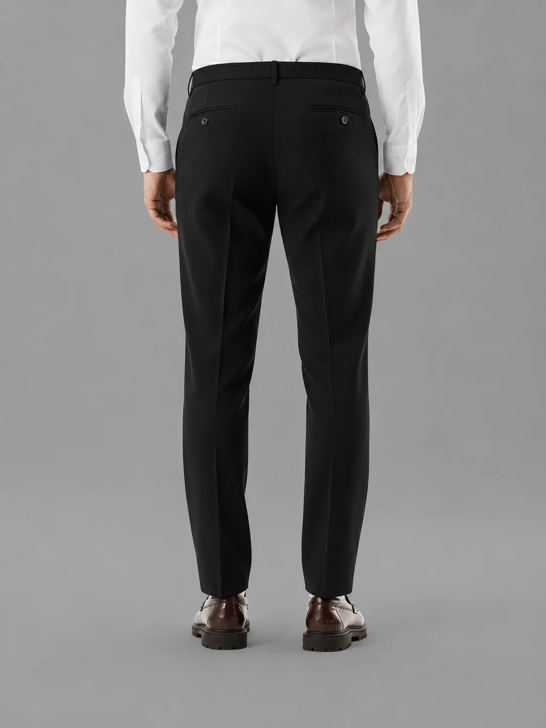 Black Slim Fit Formal Trousers Side