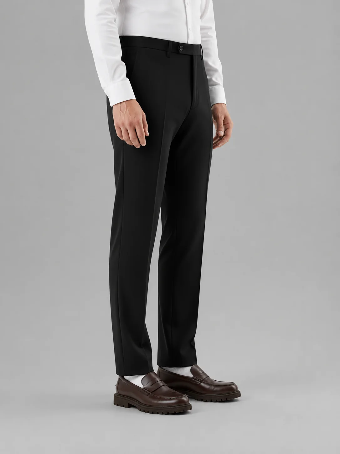 Black Slim Fit Formal Trousers Overview