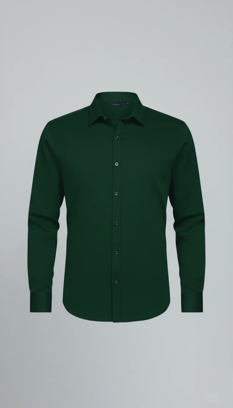 Bottle Green Premium Formal Shirt Overview