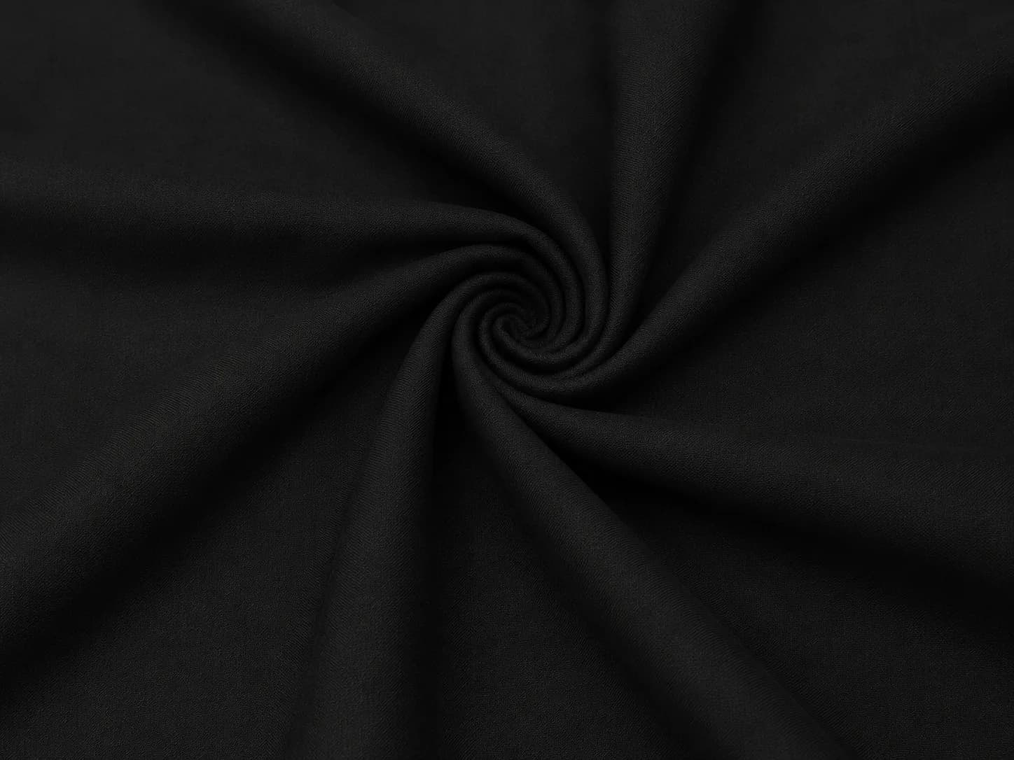 Classic Black Plain Woven Fabric Texture