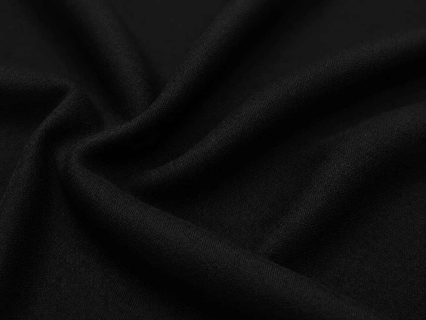 Classic Black Plain Woven Fabric On the bench