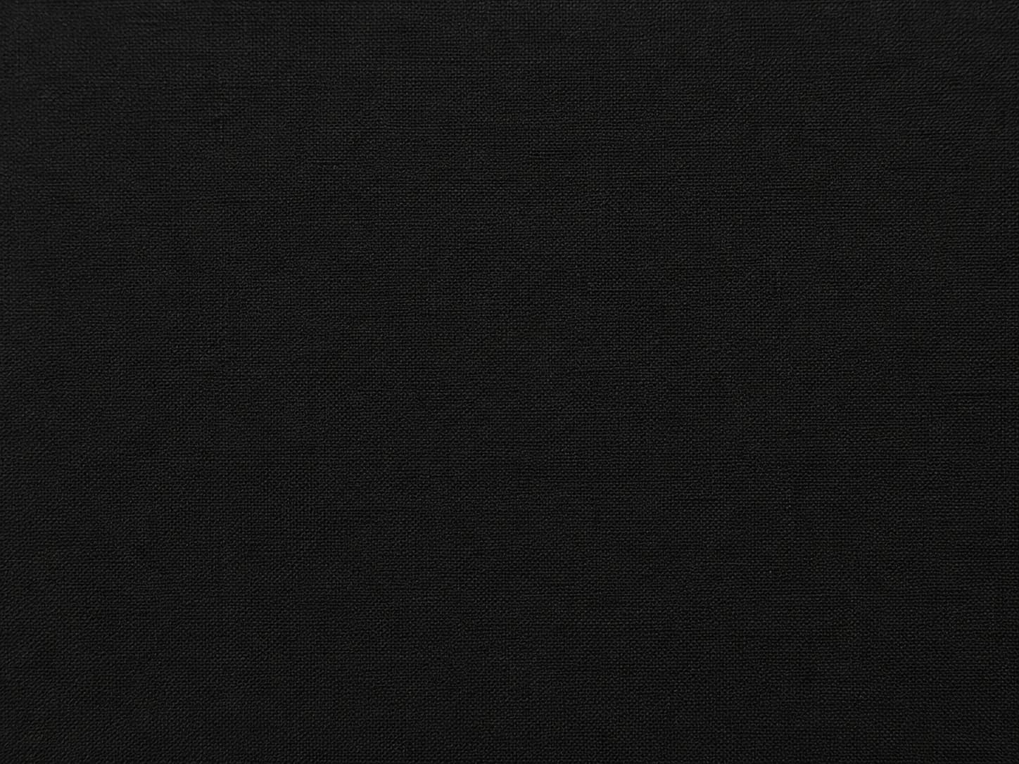 Classic Black Plain Woven Fabric Macro