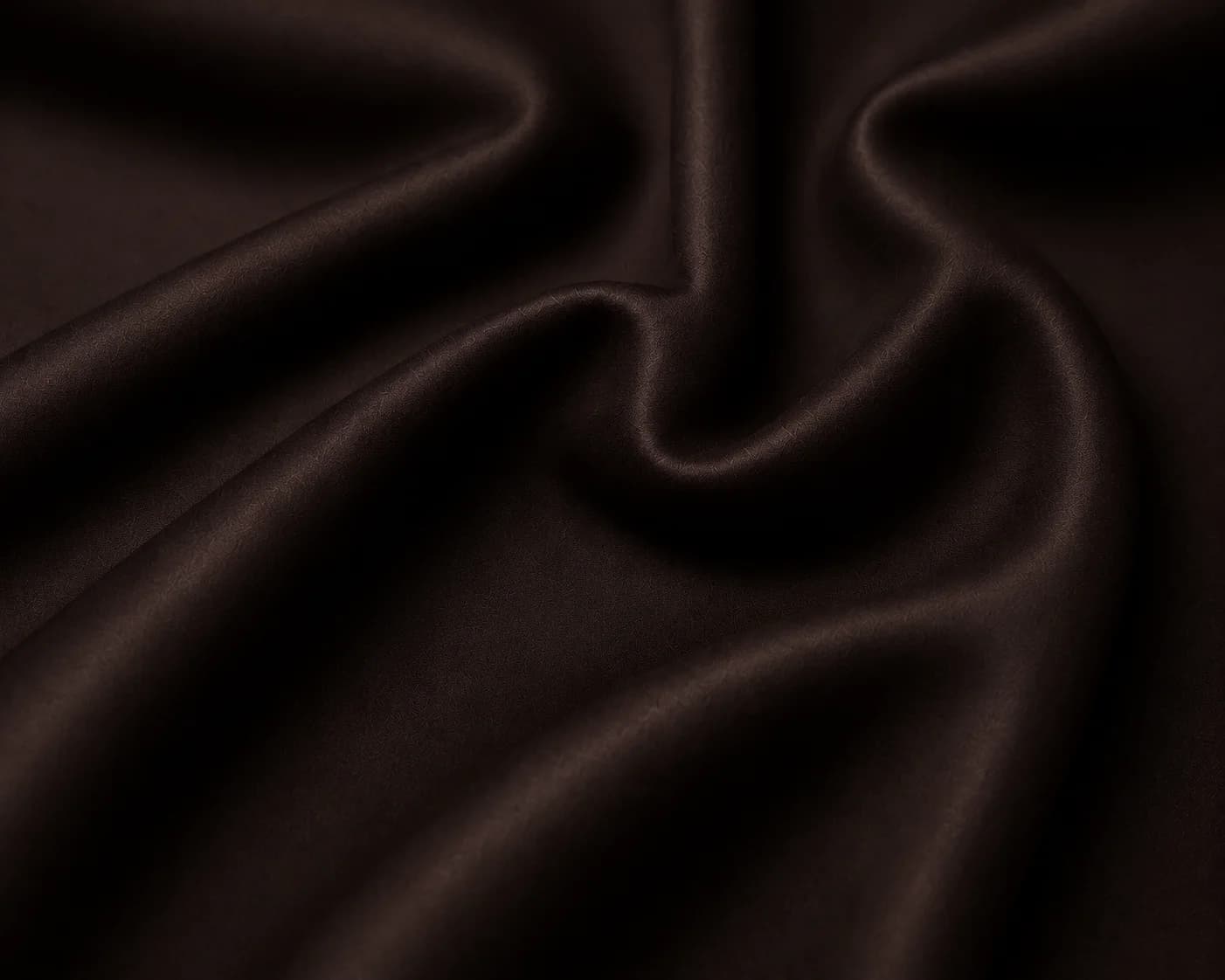 Cotton satin fabric (dark espresso brown) On the bench