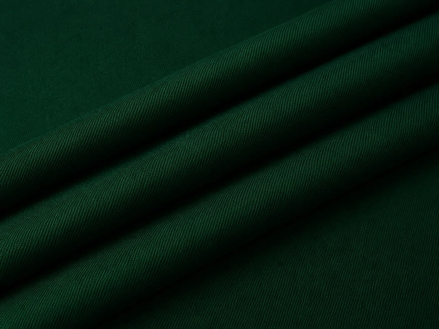 Deep Emerald Green Twill Fabric Drape