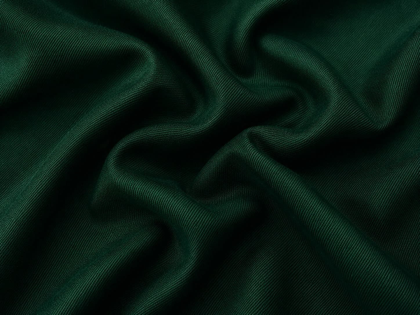 Deep Emerald Green Twill Fabric On the bench