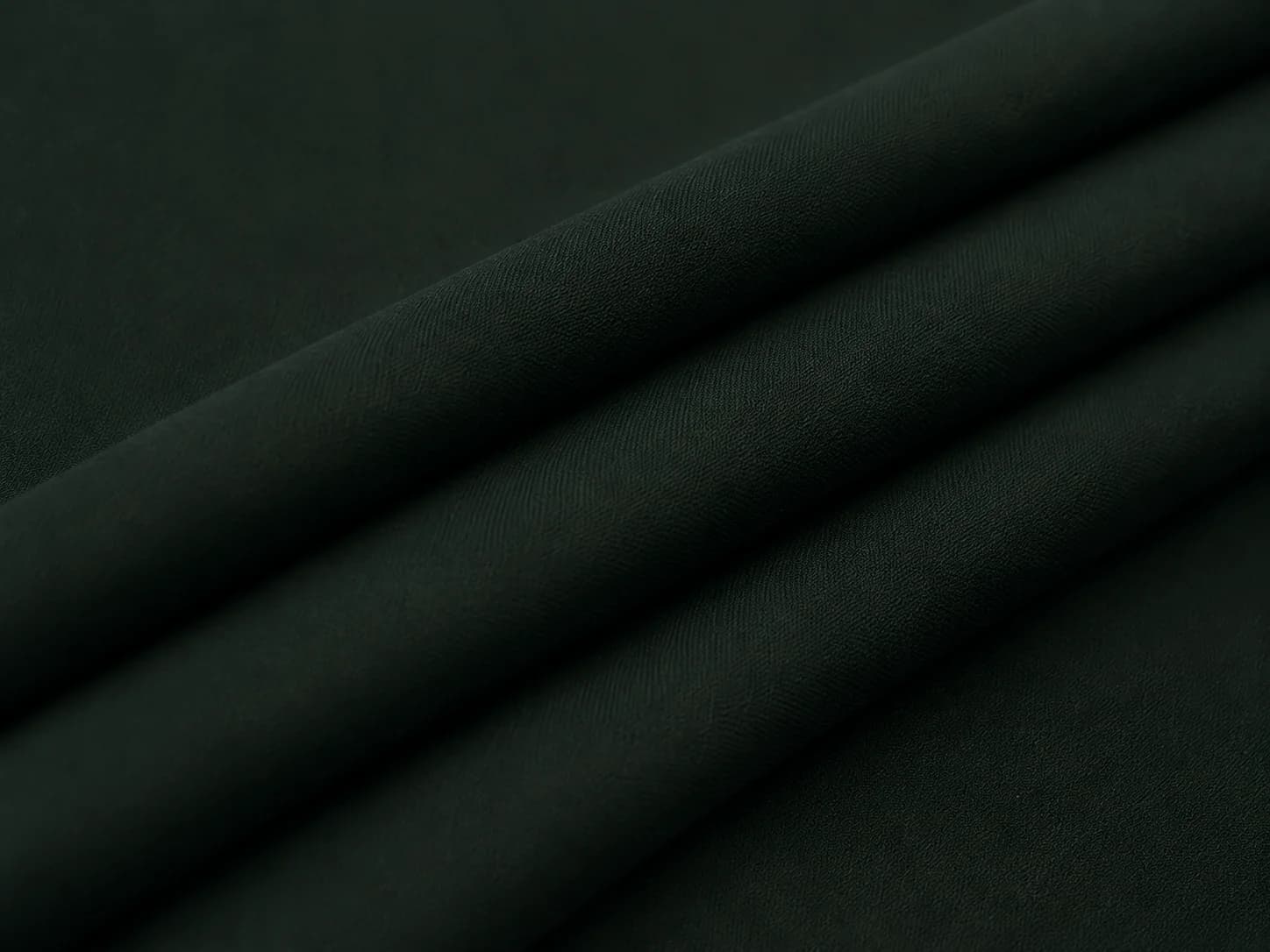 Deep Forest Green Plain Woven Fabric Drape