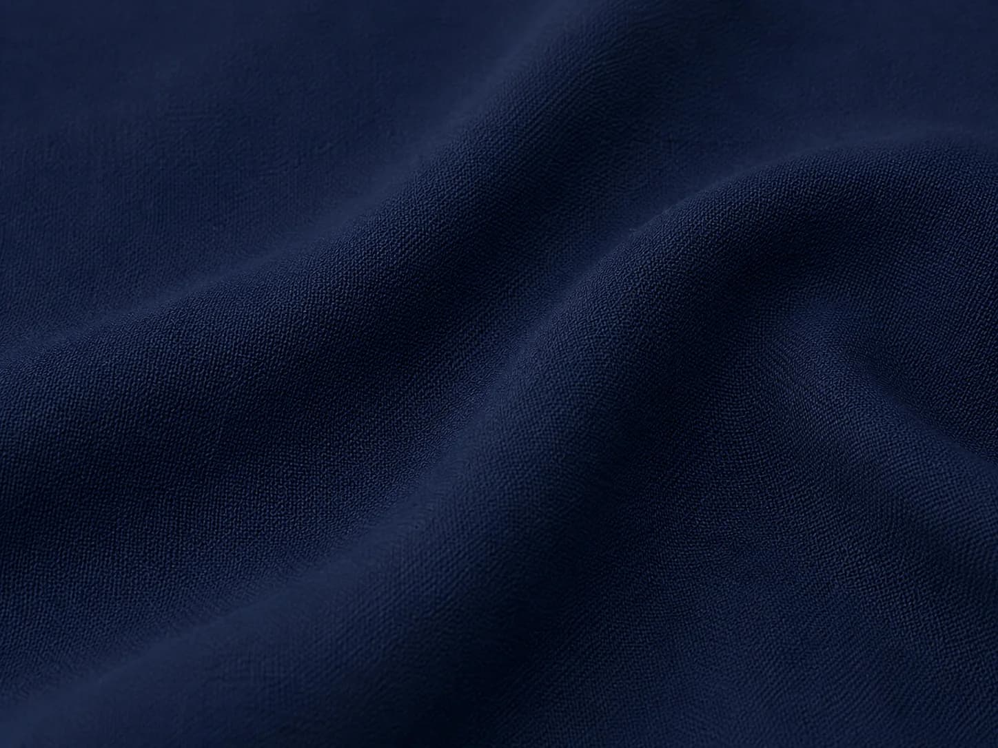 Deep Navy Blue Plain Woven Fabric On the bench