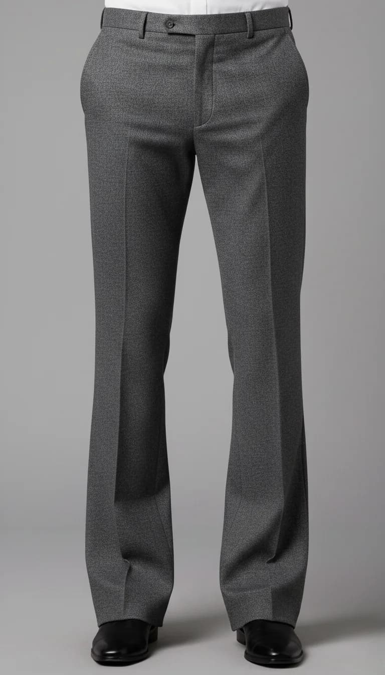 Grey Formal Bell Bottom Pants Overview