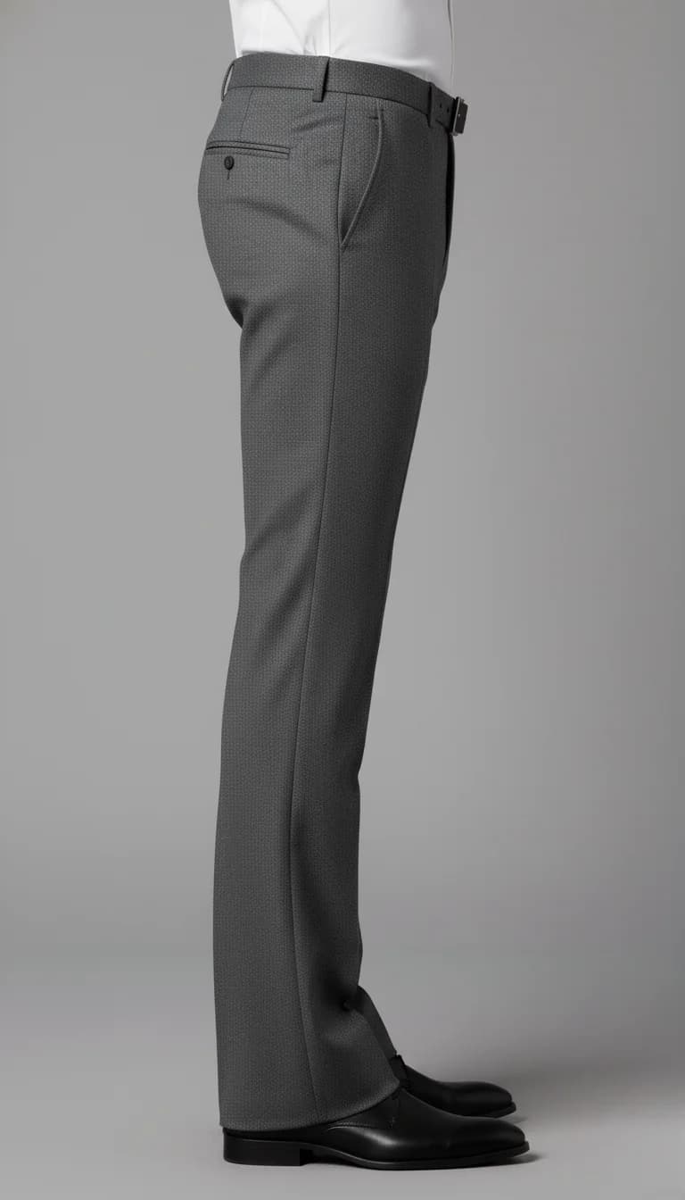 Grey Formal Bell Bottom Pants Side