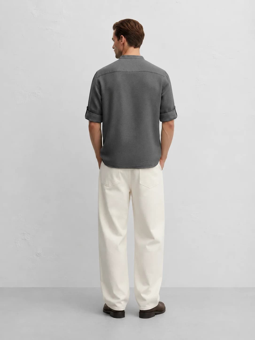 Grey Premium Linen Shirt Overview