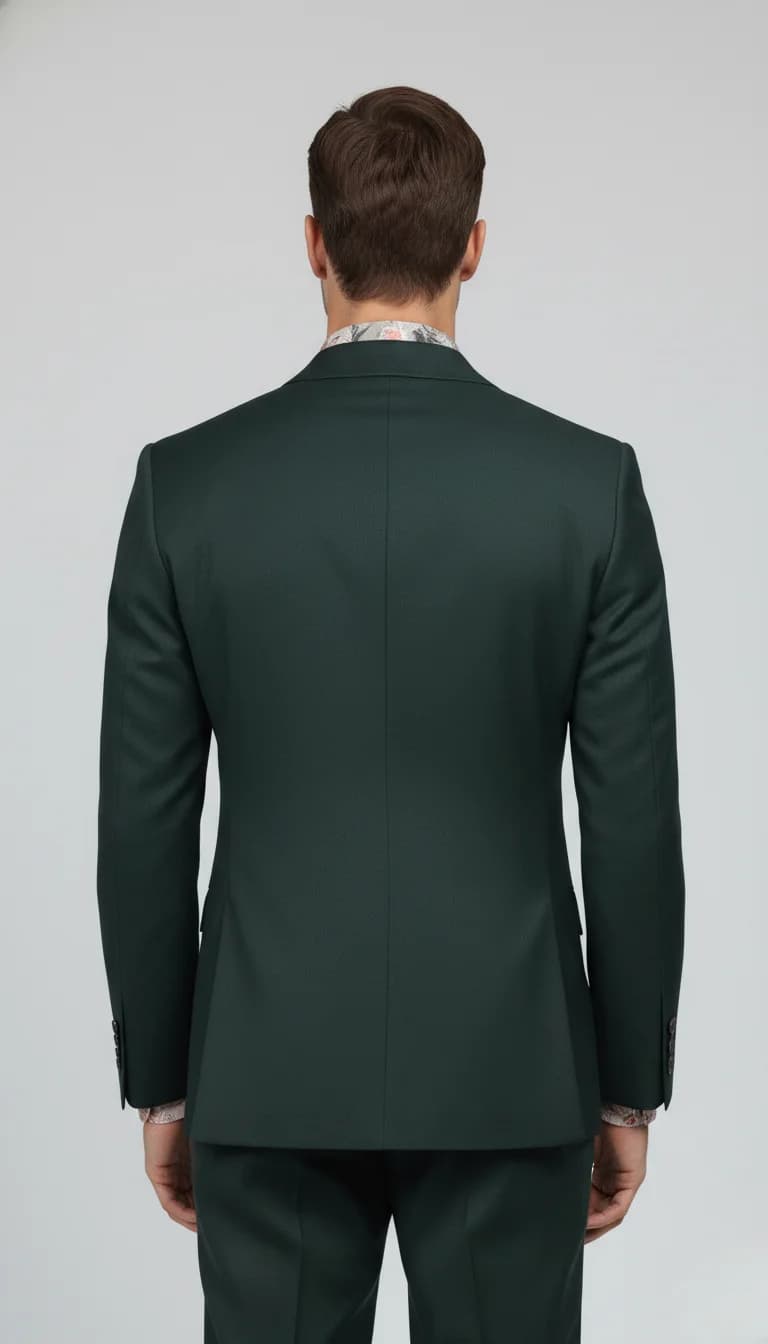 Men’s Bottle Green Double-Breasted Tailored Suit overview