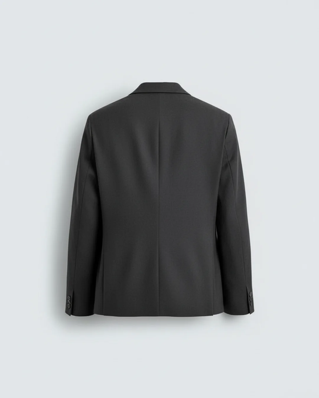 Men's Charcoal Grey Premium Tailored Suit Back