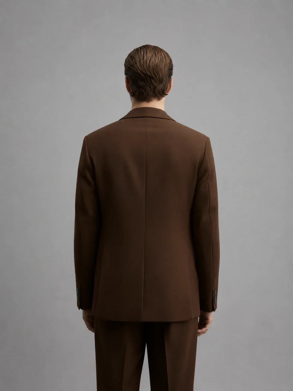 Men’s Dark Brown Double-Breasted Tailored Suit overview