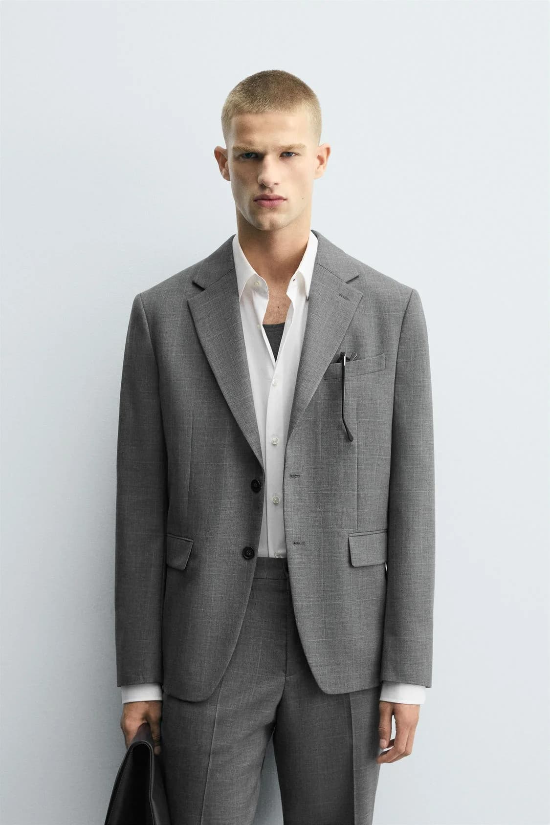 Men’s Light Grey Tailored Suit front