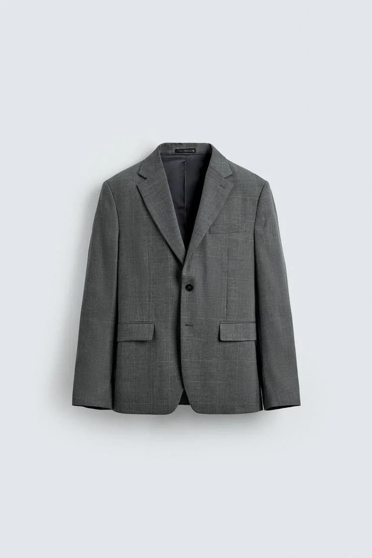 Men’s Light Grey Tailored Suit Side