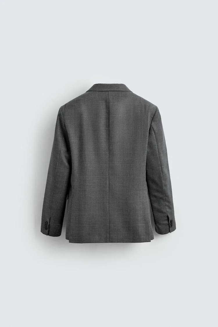 Men’s Light Grey Tailored Suit Back