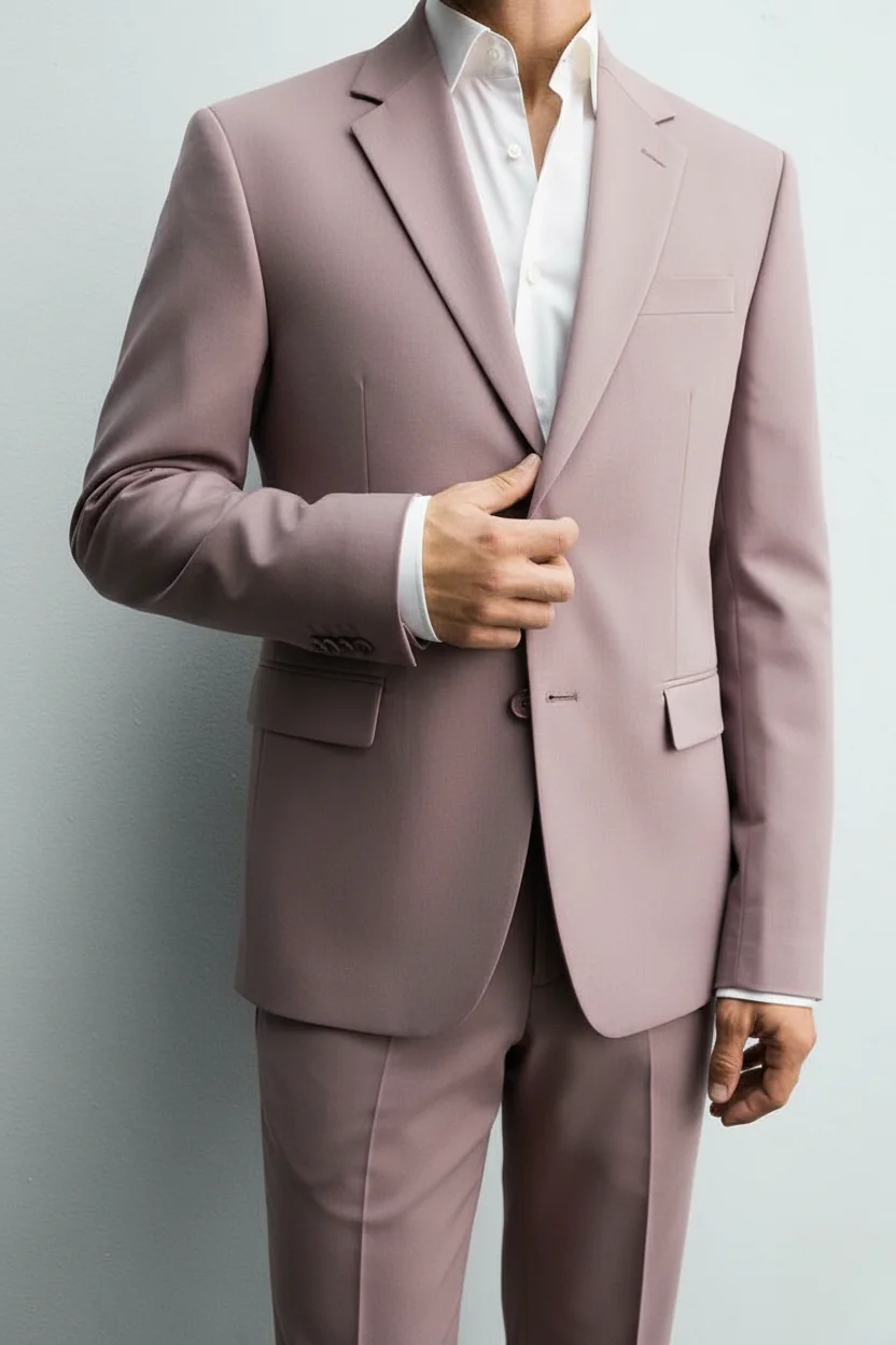 Men's Mauve Pink Premium Tailored Suit overview