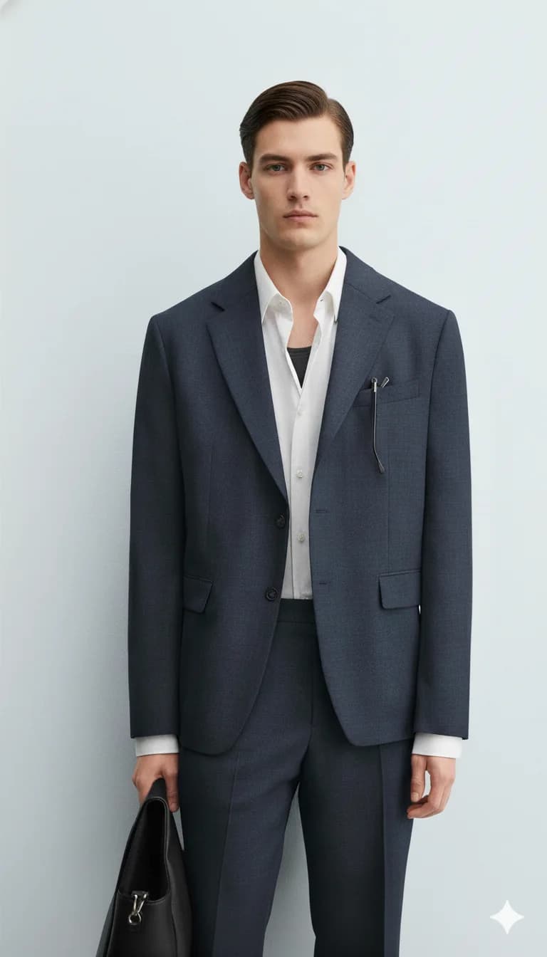 Men’s Midnight Blue Tailored Suit front