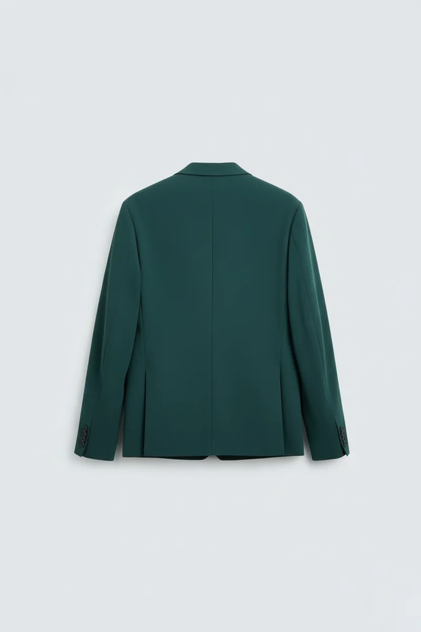 men's Teal Green Premium Tailored Suit Back