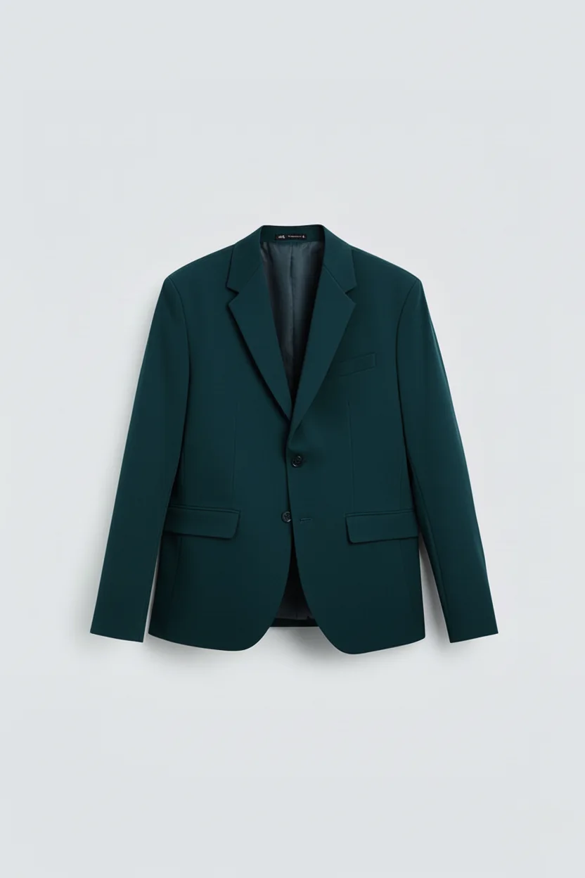 men's Teal Green Premium Tailored Suit Side