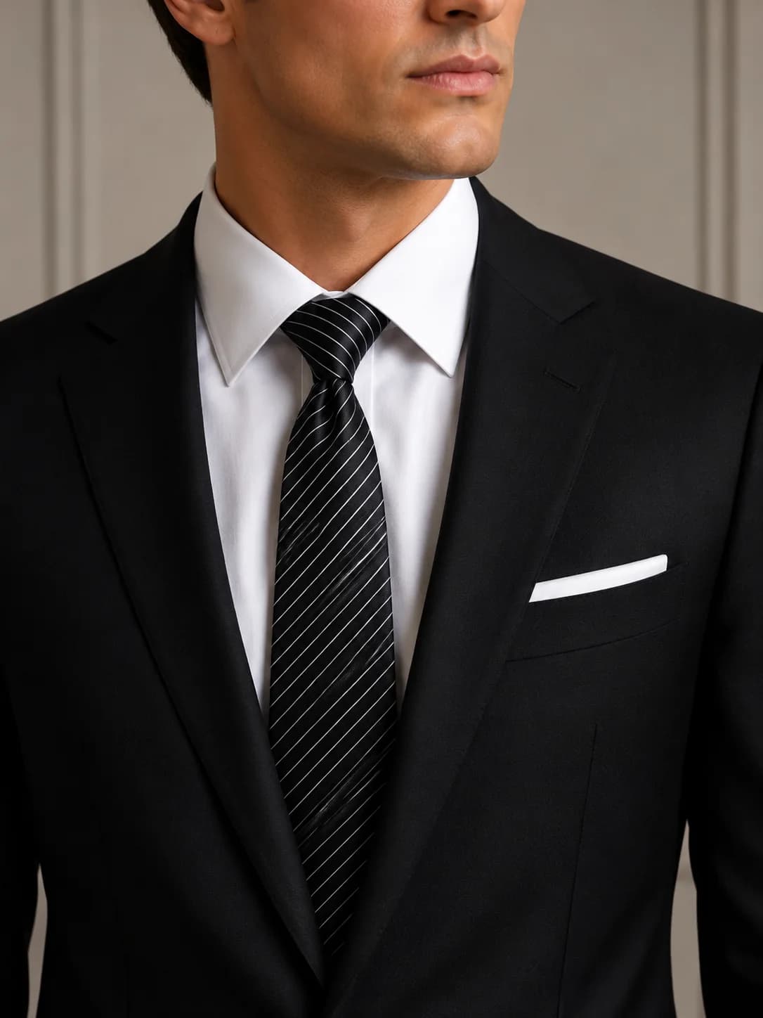 Midnight Stripe Classic Necktie overview