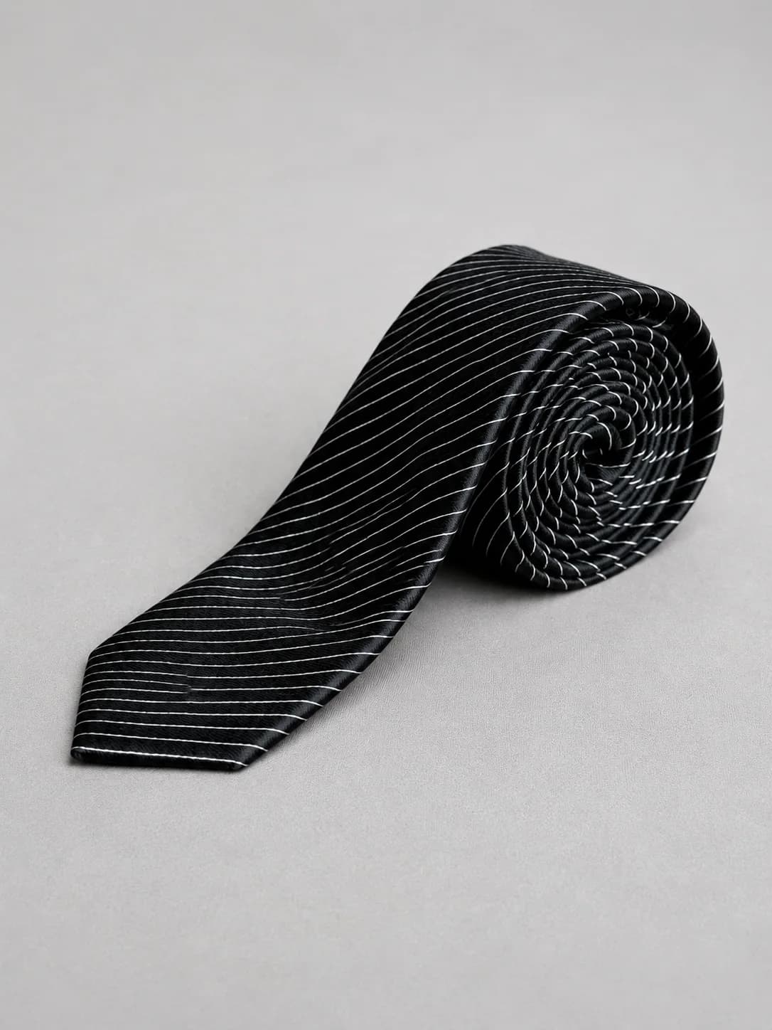 Midnight Stripe Classic Necktie Back