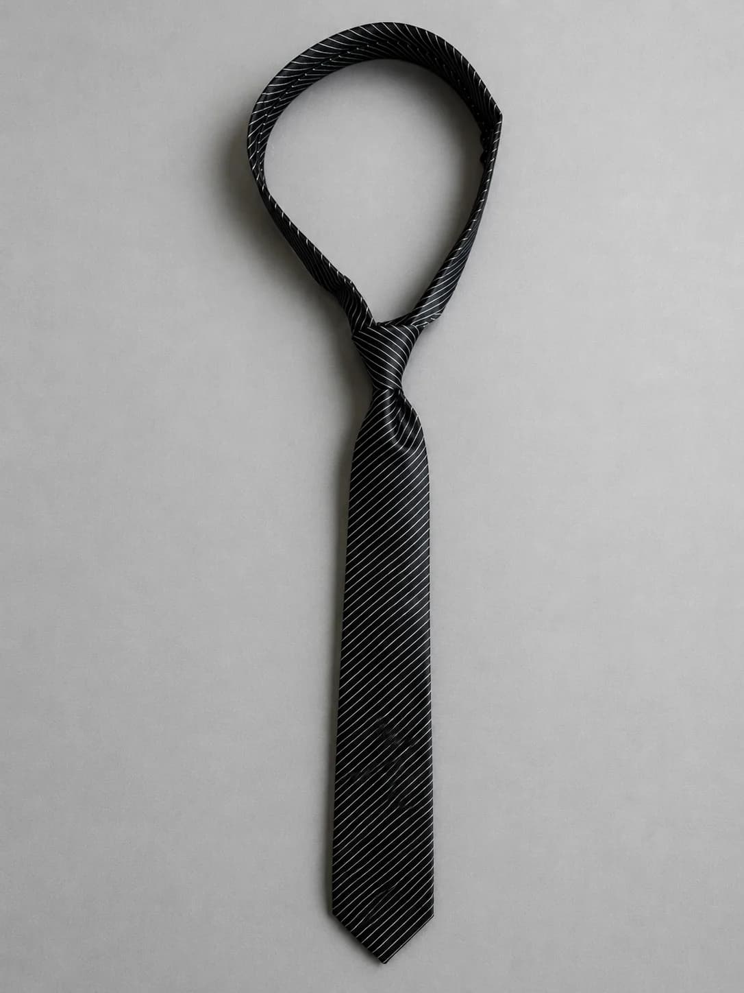 Midnight Stripe Classic Necktie Side