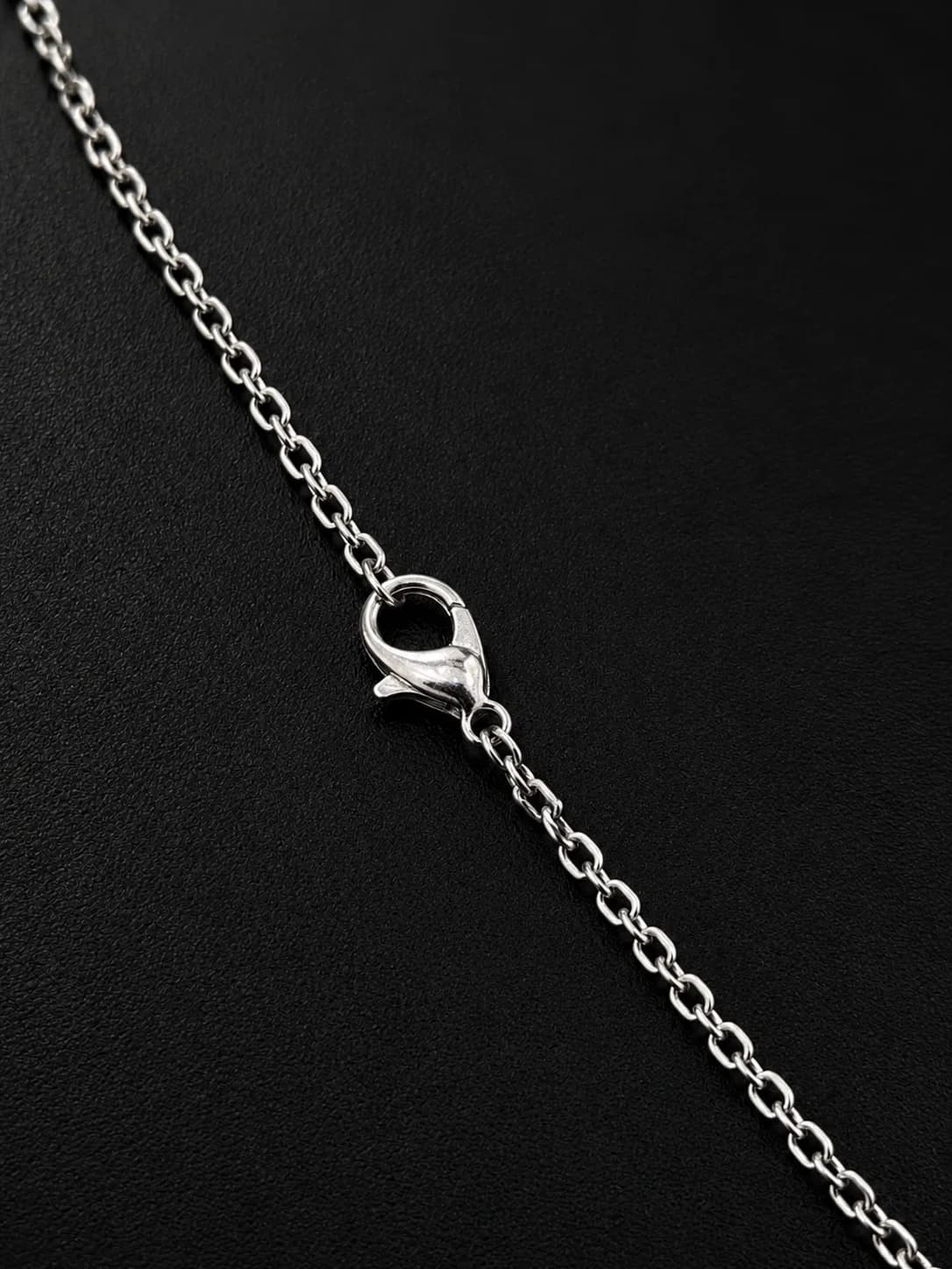 Minimal Cross Pendant Chain Necklace Back