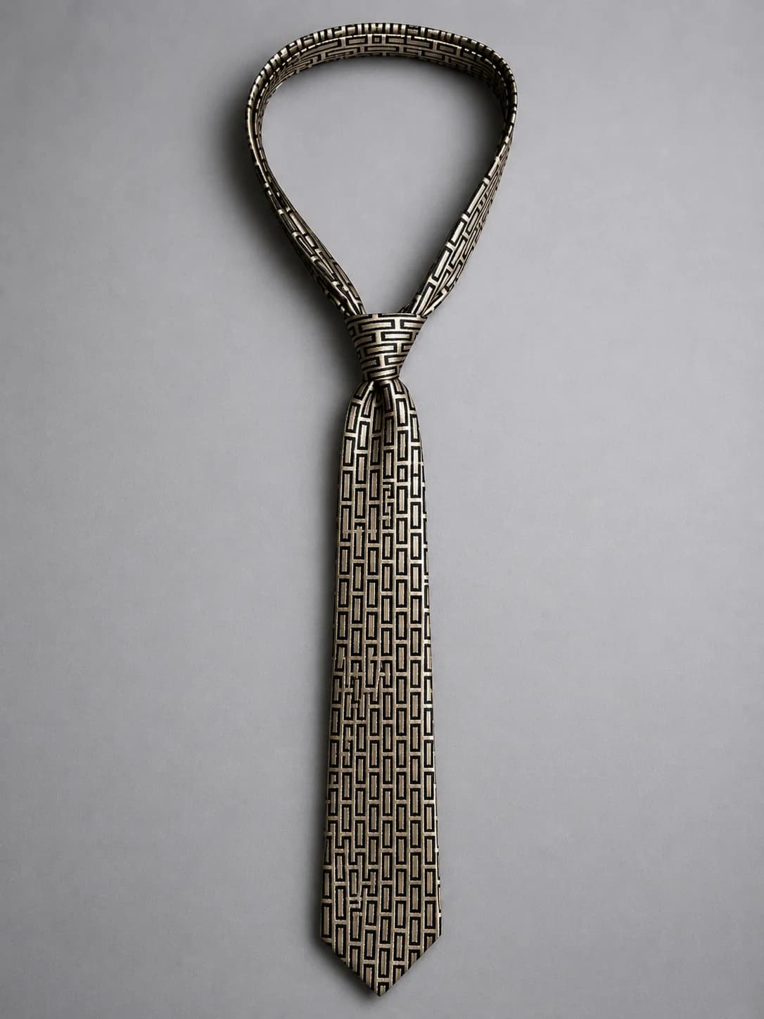 Monarch Maze Designer Necktie Side