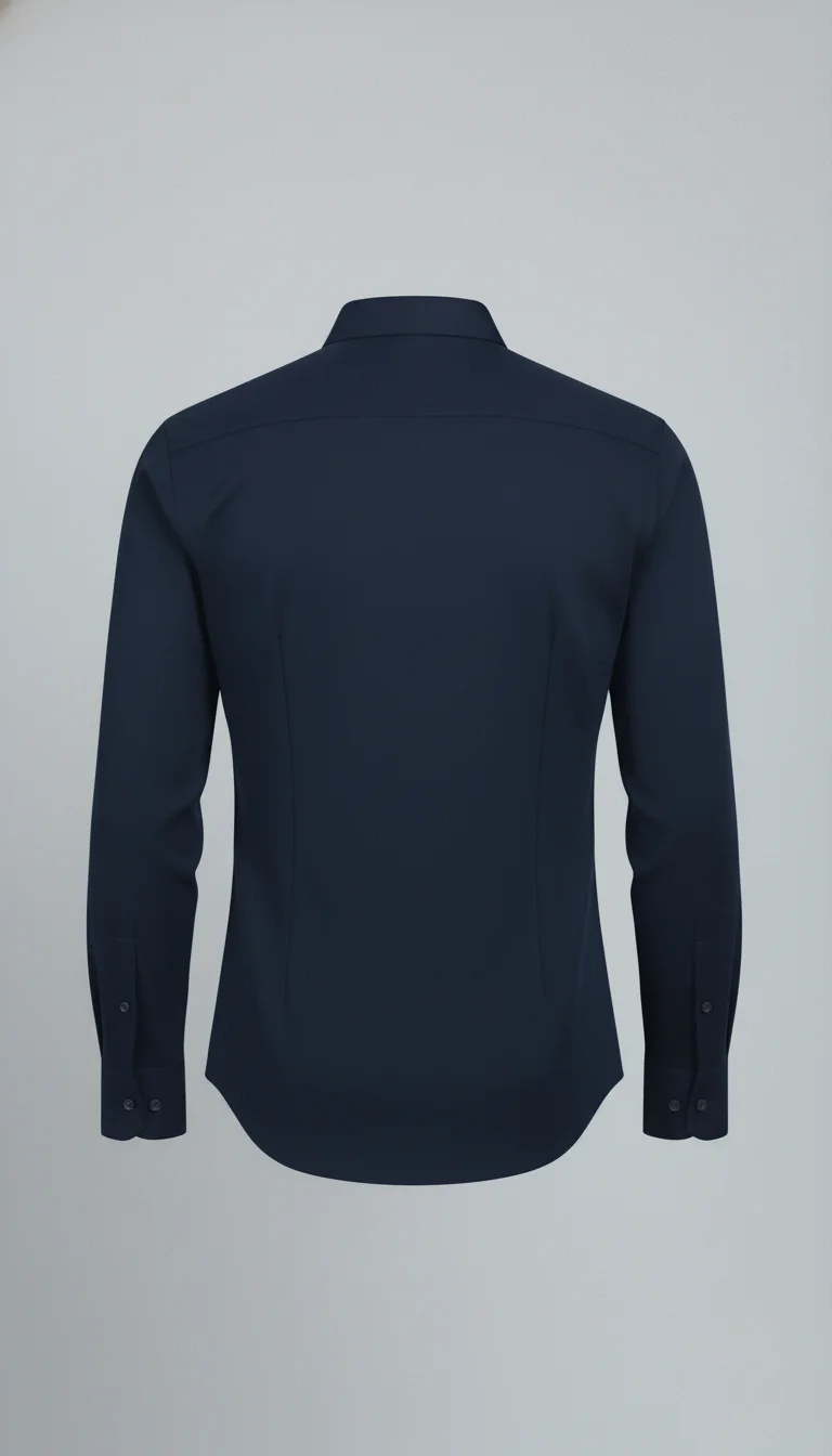 Navy Blue Premium cotton Formal Shirt Side