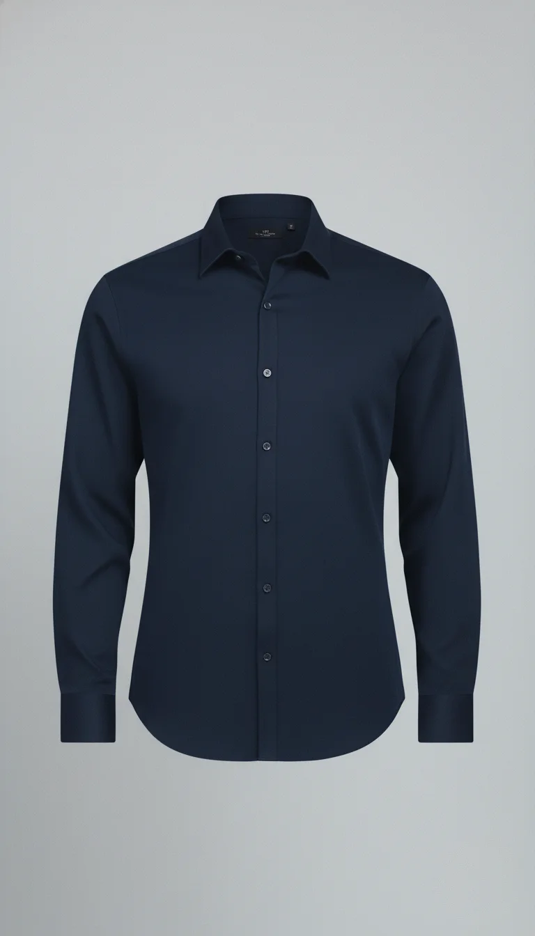 Navy Blue Premium cotton Formal Shirt overview