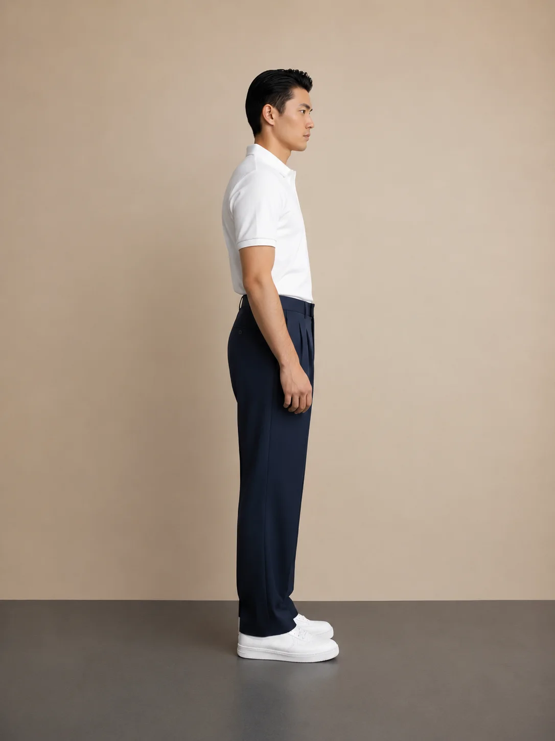 Navy Blue Regular Fit Formal Trousers overview