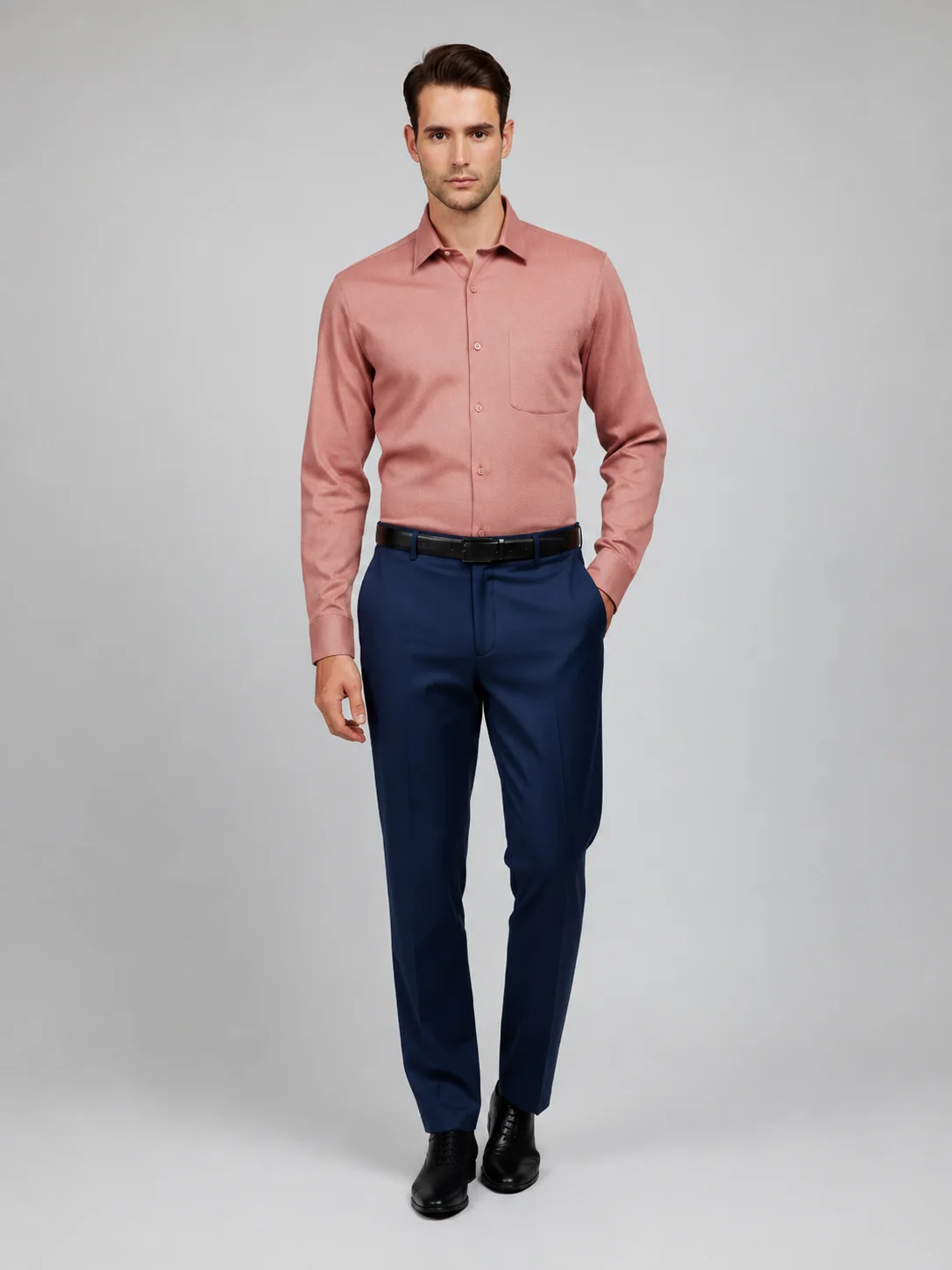Onion Pink Premium cotton Formal Shirt front