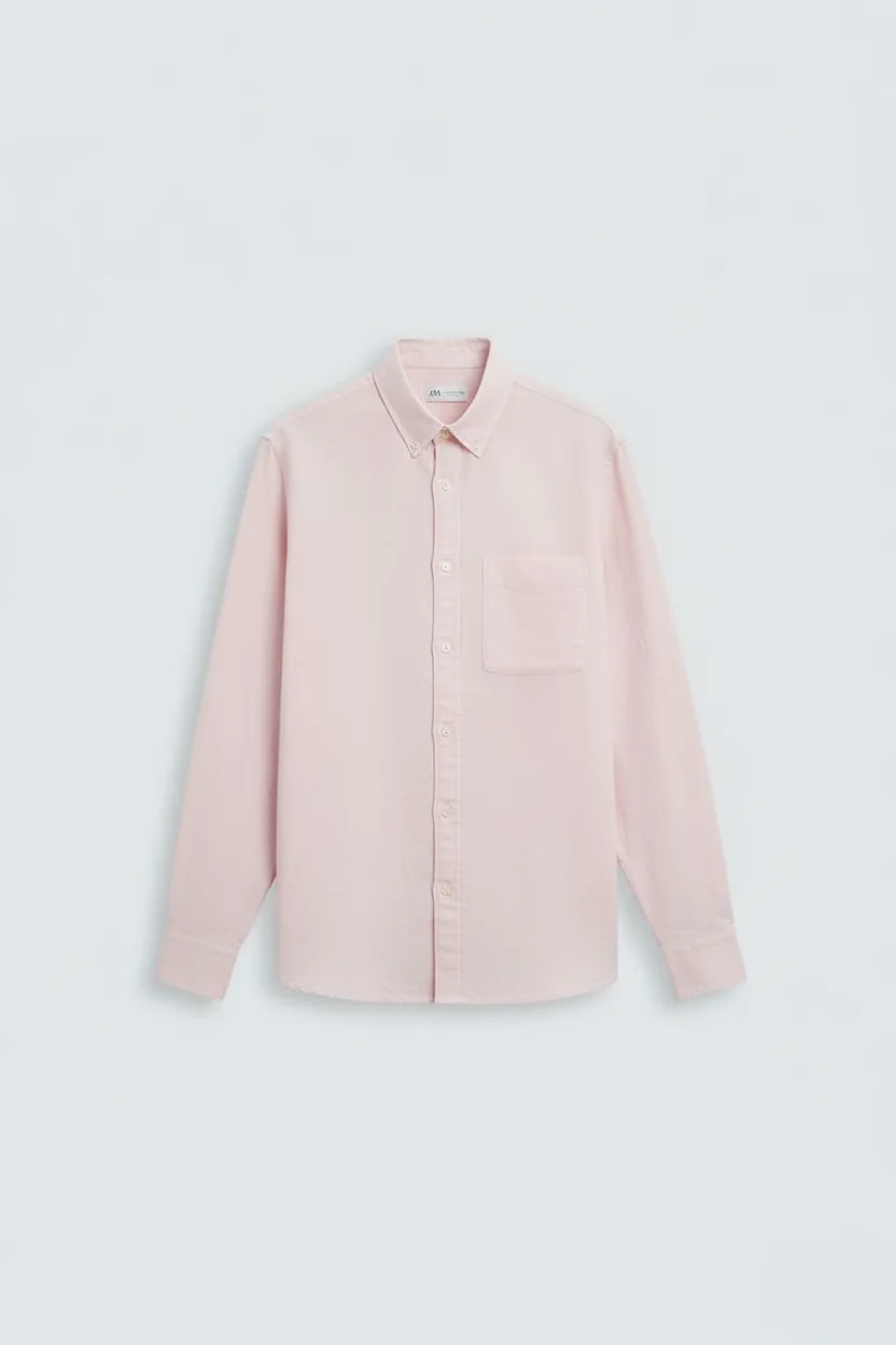 Pastel Pink Premium linen Shirt overview