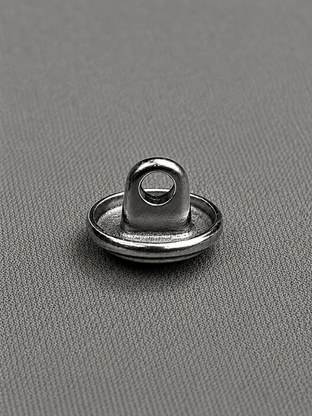 Royal Crest Engraved Metal Button – Black Gloss Finish Side