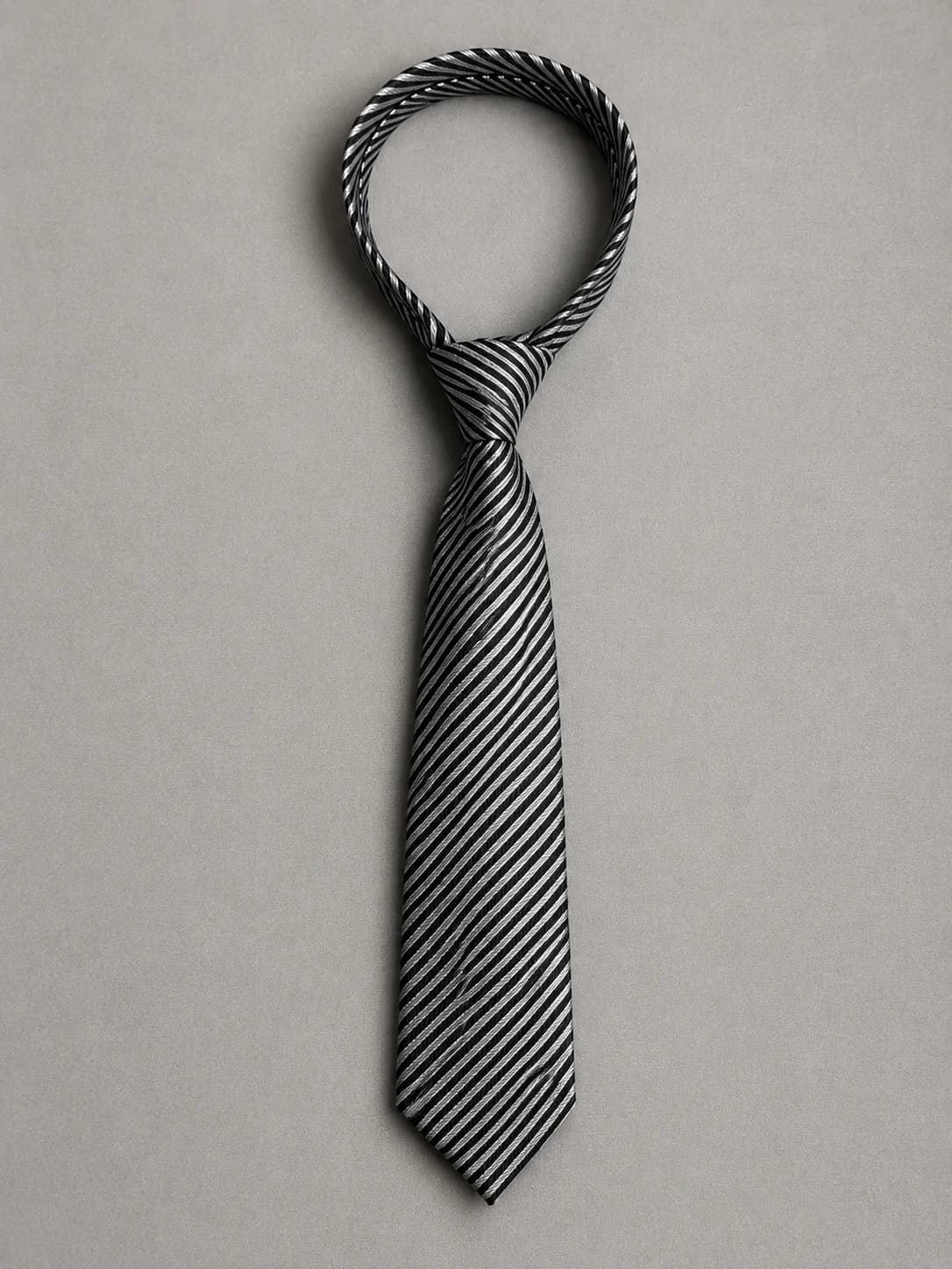 Silverline Executive Striped Necktie Side