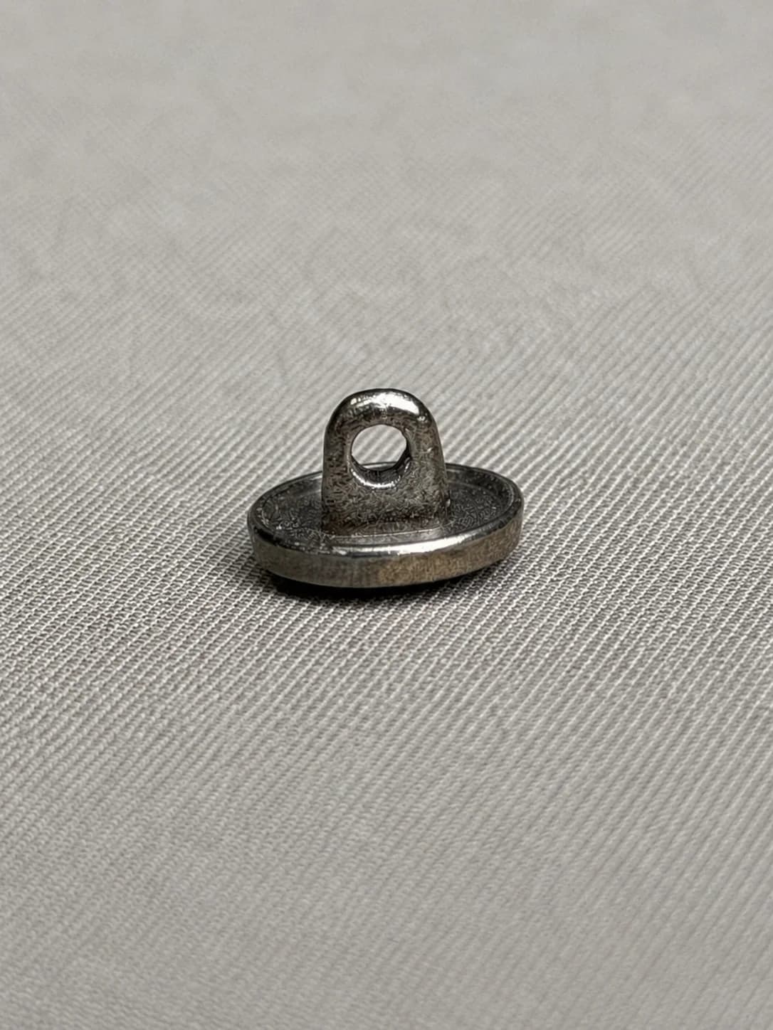 Vintage Black Engraved Metal Shank Button Side