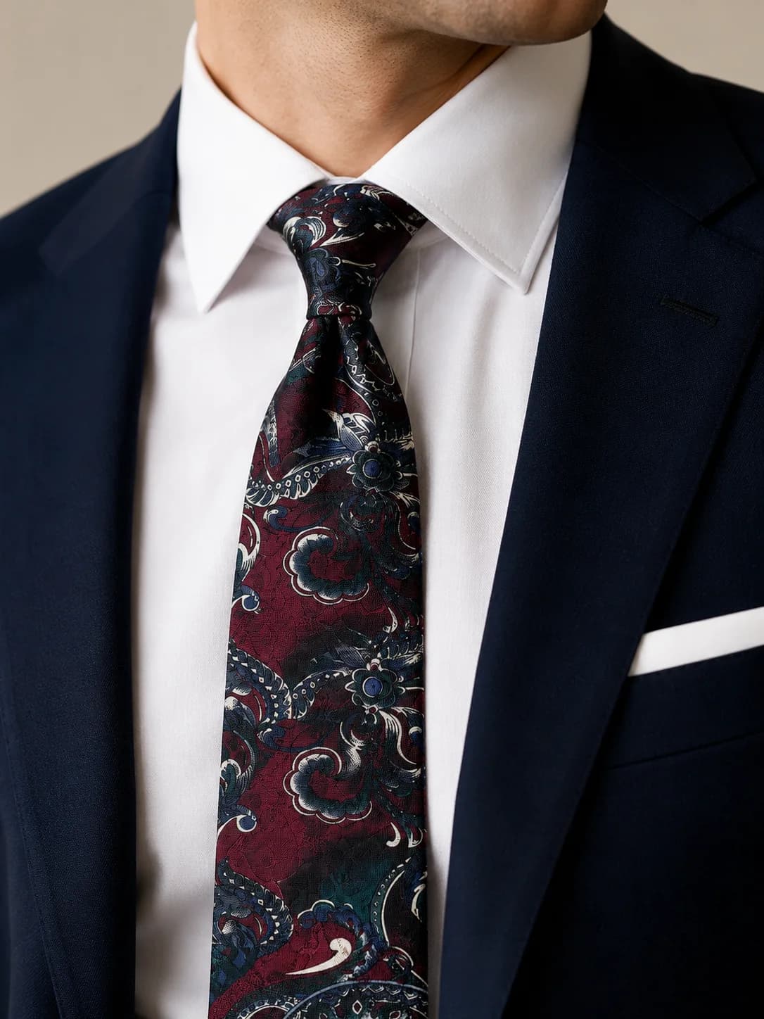 Vintage Paisley Printed Necktie overview