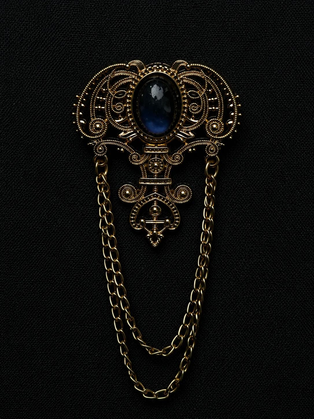 Vintage Royal Chain Brooch front