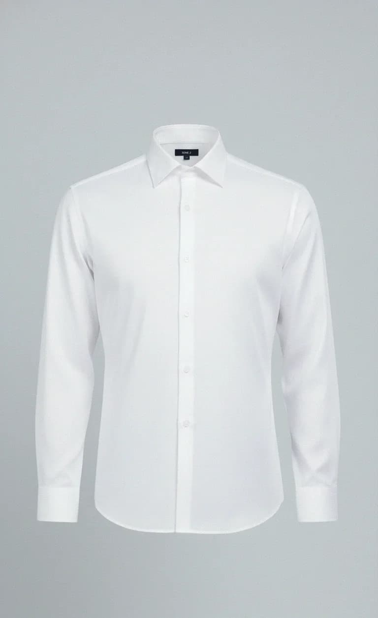 White cotton Premium Formal Shirt overview