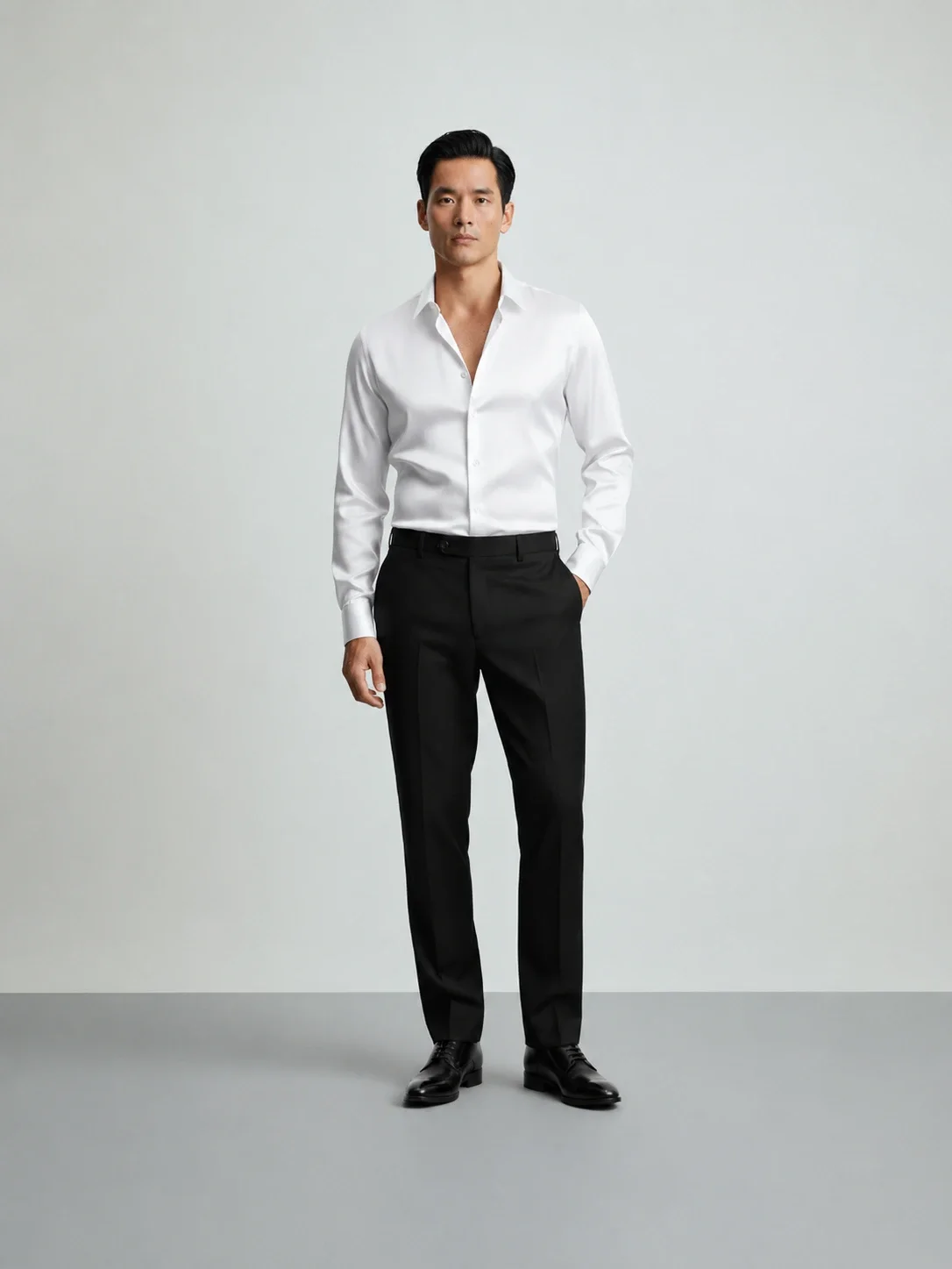 White Premium Casual Shirt front