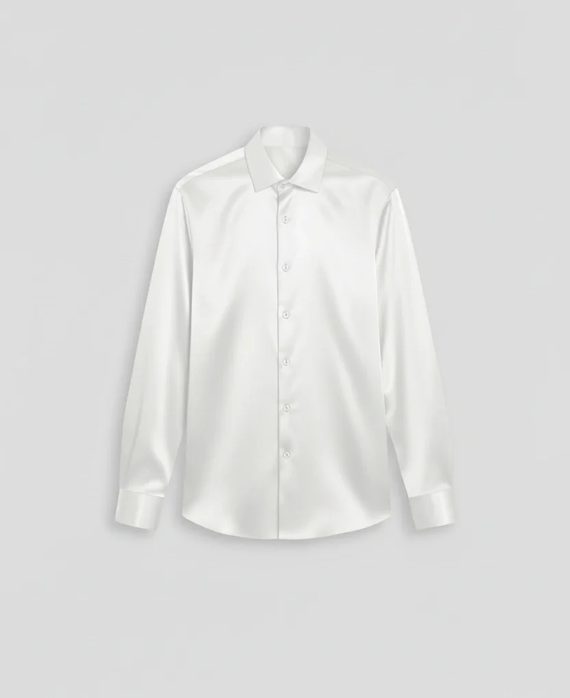 White Premium Casual Shirt Side