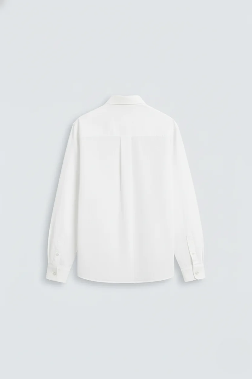 White Premium linen Shirt Side