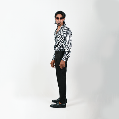 Zebra Luxe Shirt - Bold Style in Monochrome