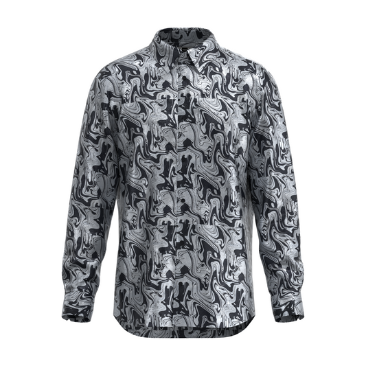 Marbled Effect Dress Shirt