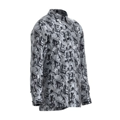 Marbled Effect Dress Shirt